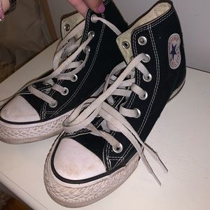 Black high top converse